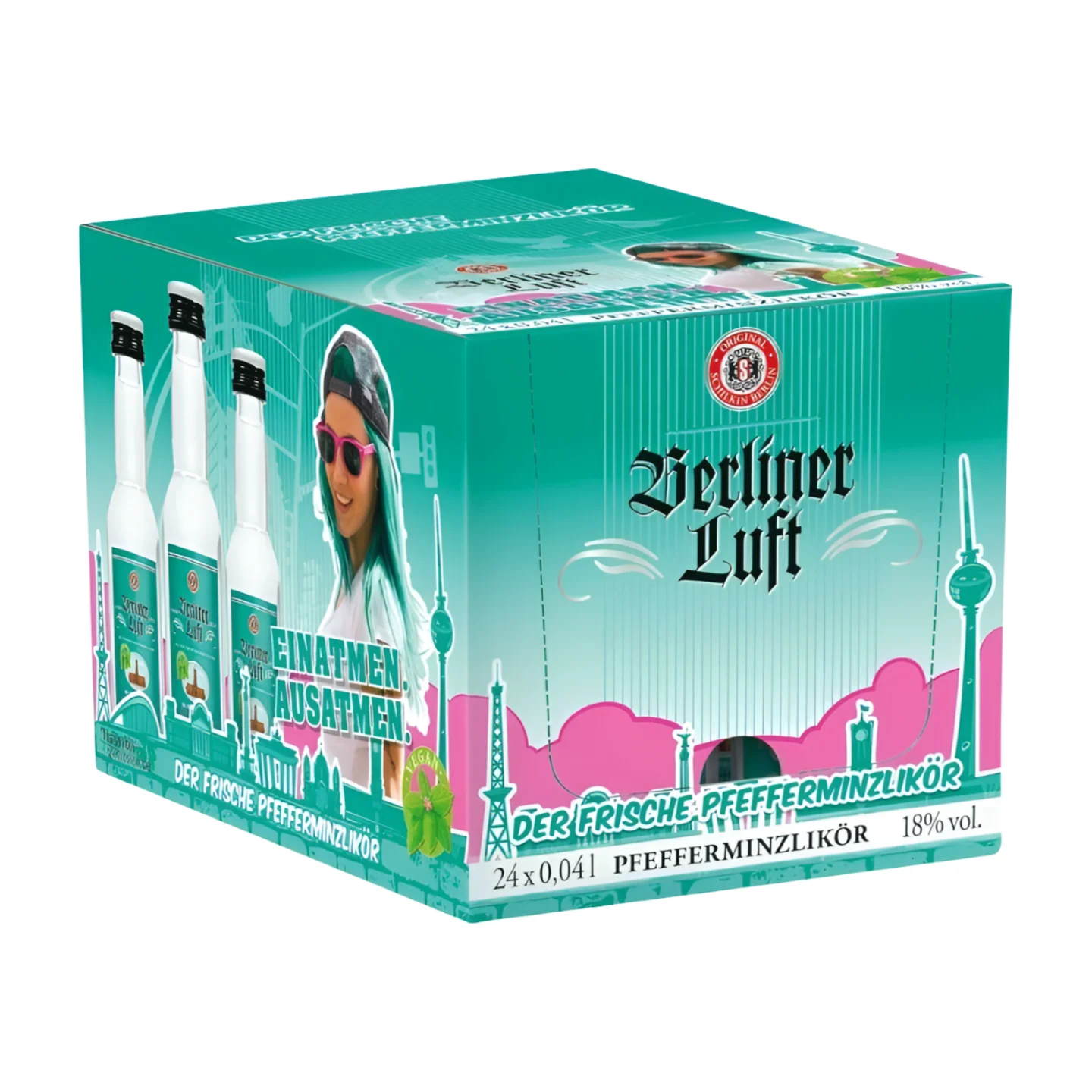 Berliner Luft Pfefferminz Likör 18% Kt 24/0.02L