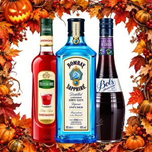 Set Vampire Berry Gin (Bombay Sapphire London Dry Gin 40% Vol. 0.7L + Bols Creme De Cassis Likör 17% Vol. 0.7L+Teisseire Grenadine Sirup Vol. 0.7L)